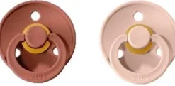 Bibs 2-Pack Fopspenen Maat 1 Woodchuck - Blush