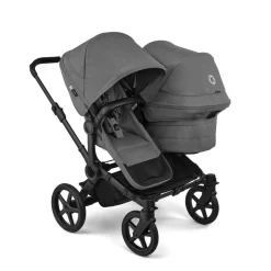 Bugaboo Duo Kinderwagen Donkey 6 Compleet Black - Moon Grey