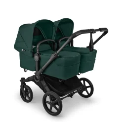 Bugaboo Tweeling Kinderwagen Donkey 6 Compleet Black - Fern Green