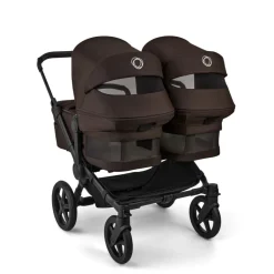 Bugaboo Tweeling Kinderwagen Donkey 6 Compleet Black - Cocoa Brown