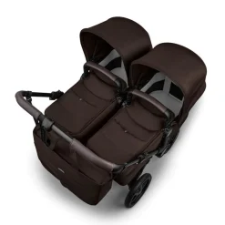 Bugaboo Tweeling Kinderwagen Donkey 6 Compleet Black - Cocoa Brown