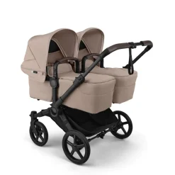 Bugaboo Tweeling Kinderwagen Donkey 6 Compleet Black - Desert Taupe Melange