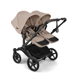 Bugaboo Tweeling Kinderwagen Donkey 6 Compleet Black - Desert Taupe Melange