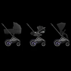 Cybex E-Priam Kinderwagen Compleet Sepia Black - Chrome Black Frame