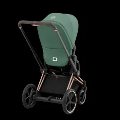 Cybex E-Priam Kinderwagen Compleet Leaf Green - Rosegold Frame
