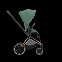 Cybex E-Priam Kinderwagen Compleet Leaf Green - Rosegold Frame