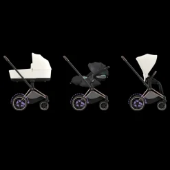 Cybex E-Priam Kinderwagen Compleet Off White - Rosegold Frame