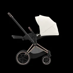 Cybex E-Priam Kinderwagen Compleet Off White - Rosegold Frame