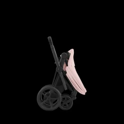 Cybex E-Priam Kinderwagen Compleet Peach Pink - Matt Black Frame