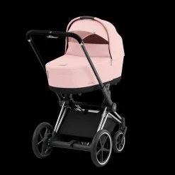 Cybex E-Priam Kinderwagen Compleet Peach Pink - Chrome Black Frame
