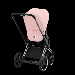 Cybex E-Priam Kinderwagen Compleet Peach Pink - Chrome Black Frame