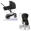 Cybex E-Priam Kinderwagen Compleet Sepia Black - Chrome Brown Frame