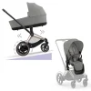 Cybex E-Priam Kinderwagen Compleet Mirage Grey - Rosegold Frame