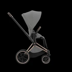 Cybex E-Priam Kinderwagen Compleet Mirage Grey - Rosegold Frame