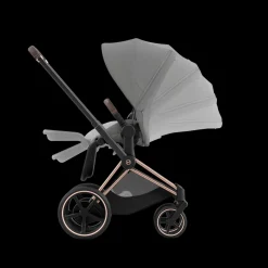 Cybex E-Priam Kinderwagen Compleet Mirage Grey - Rosegold Frame