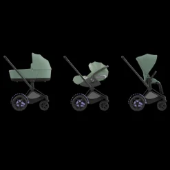 Cybex E-Priam Kinderwagen Compleet Leaf Green - Matt Black Frame