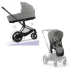 Cybex E-Priam Kinderwagen Compleet Mirage Grey - Matt Black Frame