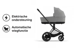Cybex E-Priam Kinderwagen Compleet Mirage Grey - Matt Black Frame