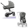 Cybex E-Priam Kinderwagen Compleet Mirage Grey - Chrome Black Frame