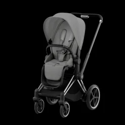 Cybex E-Priam Kinderwagen Compleet Mirage Grey - Chrome Black Frame