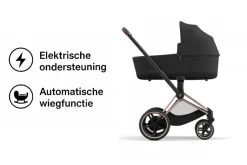 Cybex E-Priam Kinderwagen Compleet Sepia Black - Rosegold Frame