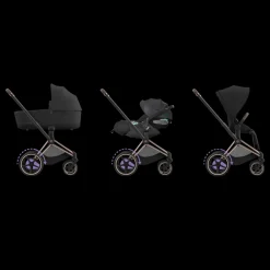 Cybex E-Priam Kinderwagen Compleet Sepia Black - Rosegold Frame