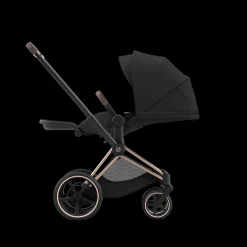Cybex E-Priam Kinderwagen Compleet Sepia Black - Rosegold Frame