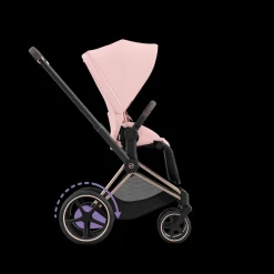 Cybex E-Priam Kinderwagen Compleet Peach Pink - Rosegold Frame