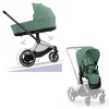 Cybex E-Priam Kinderwagen Compleet Leaf Green - Chrome Black Frame