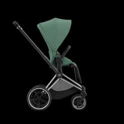 Cybex E-Priam Kinderwagen Compleet Leaf Green - Chrome Black Frame