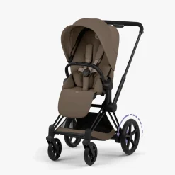 Cybex Kinderwagen e-Priam 5 Compleet Comfort Matt Black Frame - Coconut Brown