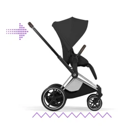 Cybex Kinderwagen e-Priam 5 Compleet Style Chrome Brown Frame