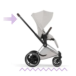 Cybex Kinderwagen e-Priam 5 Compleet Style Chrome Brown Frame