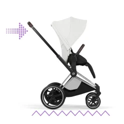 Cybex Kinderwagen e-Priam 5 Compleet Style Chrome Brown Frame