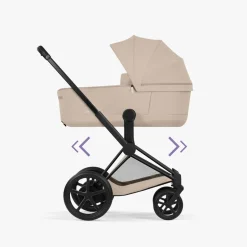 Cybex Kinderwagen e-Priam 5 Compleet Comfort Matt Black Frame - Cozy Beige