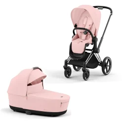 Cybex Priam Kinderwagen Compleet Peach Pink - Chrome Black Frame