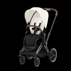 Cybex Priam Kinderwagen Compleet Off White - Chrome Brown Frame