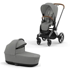 Cybex Priam Kinderwagen Compleet Mirage Grey - Chrome Brown Frame