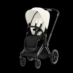 Cybex Priam Kinderwagen Compleet Off White - Chrome Black Frame