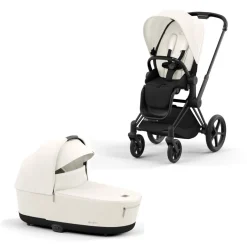 Cybex Priam Kinderwagen Compleet Off White - Matt Black Frame