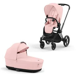 Cybex Priam Kinderwagen Compleet Peach Pink - Matt Black Frame