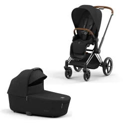 Cybex Priam Kinderwagen Compleet Sepia Black - Chrome Brown Frame