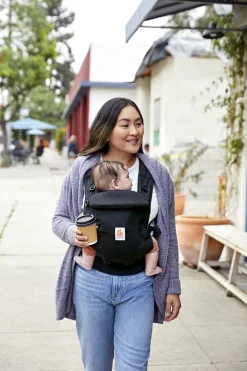 ERGObaby Draagzak 3P Adapt Soft Touch Cotton Onyx Black