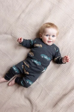 Feetje Pyjama Premium Sleepwear Ricky Racer Antraciet Melange