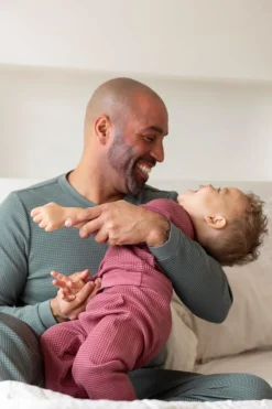 Feetje Pyjama Volwassen Wafel Zeegroen – Family Edition
