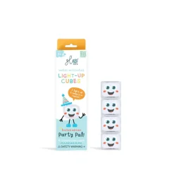Glo Pals Lichtgevend Kubussen Party White 4 stuks