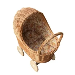 Hollie Rieten Poppenwagen Met Kap Little Flowers