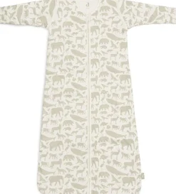 Jollein Slaapzak met Afritsbare Mouwen Animals Olive Green 70 cm