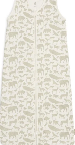 Jollein Slaapzak met Afritsbare Mouwen Animals Olive Green 90 cm