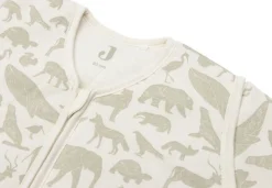 Jollein Slaapzak met Afritsbare Mouwen Animals Olive Green 90 cm